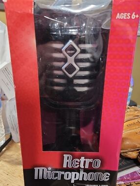 Retro Microphone Kids Toy - Black